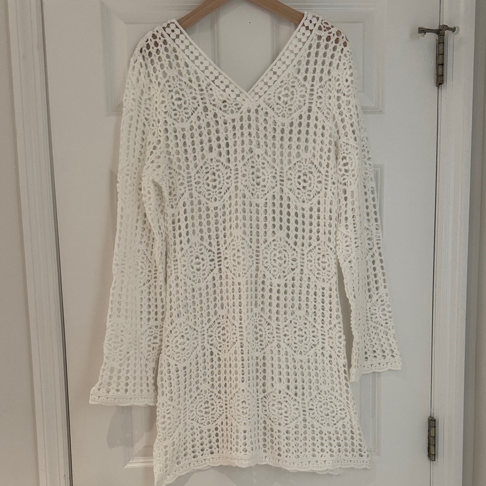 NWT La Blanca Waverly Crochet Swim Cover Up Tunic - Picture 10 of 15